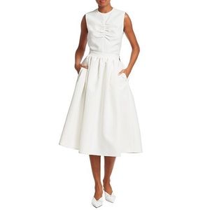 MSGM White Midi Skirt NWT 44